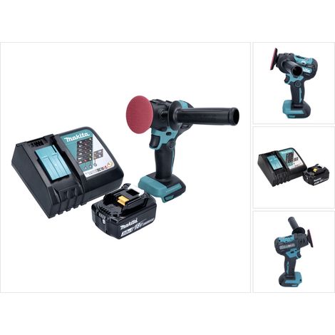 Makita DPV 300 RF1 Akku Schleifer Polierer 18 V 50 / 80 mm Brushless + 1x Akku 3,0 Ah + Ladegerät (1/5)