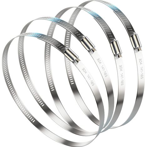 Colliers de serrage réglables 141-165 mm – Colliers de serrage en acier inoxydable 304 (paquet de 4) (1/5)