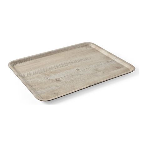 Vassoio rettangolare antiscivolo 240x340 mm - legno chiaro (1/3)
