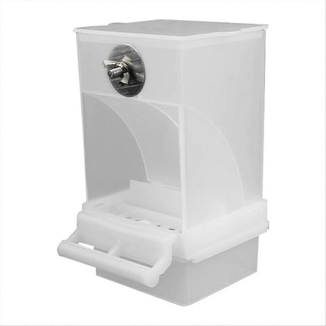 Blanc oiseau Feeders automatique perroquet mangeoire Drinker Seed nourriture (1/5)