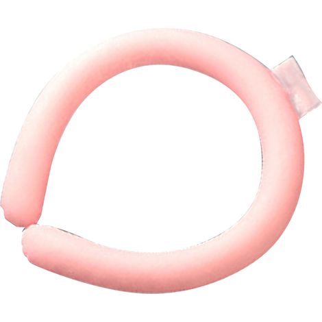 Collier de refroidissement réutilisable sans mains, tour de cou rafraîchissant pour l’été, extérieur, rose, portable, léger, à porter librement. (1/5)