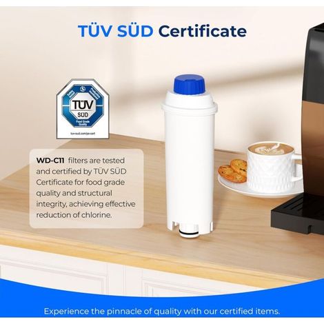 Waterdrop – De'Longhi DLSC002 Kaffeefilter – Ersatz für Magnifica S, Eletta Explorer, Dinamica und ECAM Maschinen – Reduziert Chlor und Verunreinigungen (1/5)