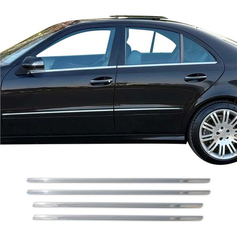 Garniture de Fenêtre pour Mercedes Classe E W211 Berline 2002-2009 Acier Inox 4x