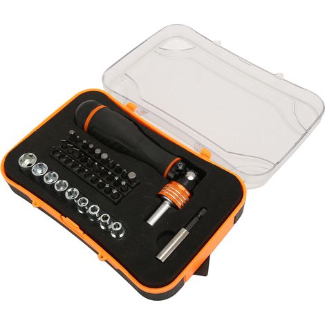 Tournevis à cliquet professionnel haute précision magnétique, lot d'outils de réparation domestique, cliquet réversible manuel (1/5)