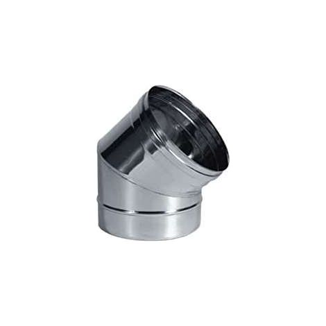 Ala 8018915689410 Gomito Inox Settori 45° Acciaio Inossidabile AISI 316L Finitura Lucida 25x10x5 cm colore Acciaio (1/2)