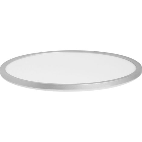 Plafoniera LED Rotonda a Pannello con Telecomando Argento 42 cm Velora (1/5)