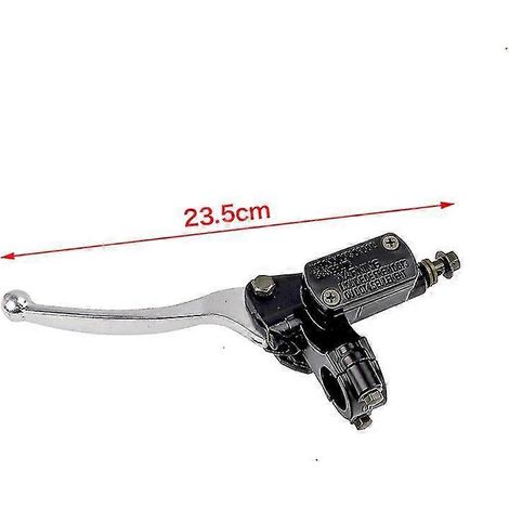 Maître-cylindre de frein hydraulique avant droit pour moto tout-terrain, quad, cyclomoteur, scooter, buggy, karting, motocross - 8 mm argenté gauche (1/5)