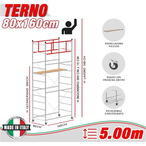 Trabattello TERNO-1 Altezza lavoro 5 metri