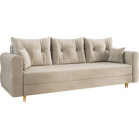 Sofá cama Veldala 101, Manila 02, Almacenaje, 0, 85x231x77cm
