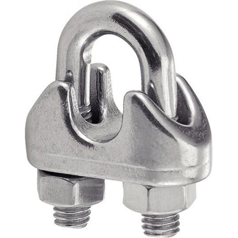 Serre câble à étrier - Inox A4 ØCâble 12mm - M8 - Unité