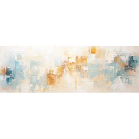 Tableau sur toile art moderne coloré 45x135 cm - Impression sur Toile Murale Décorative - Image imprimée en HD sur Toile - Toile sur Châssis en Bois FSC - Fabriqué en France (1/4)