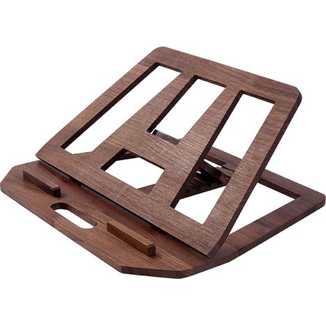 Adjustable Wooden Laptop Stand - Multiple Angles - 15.6" (Light Beech) SHAR (1/5)