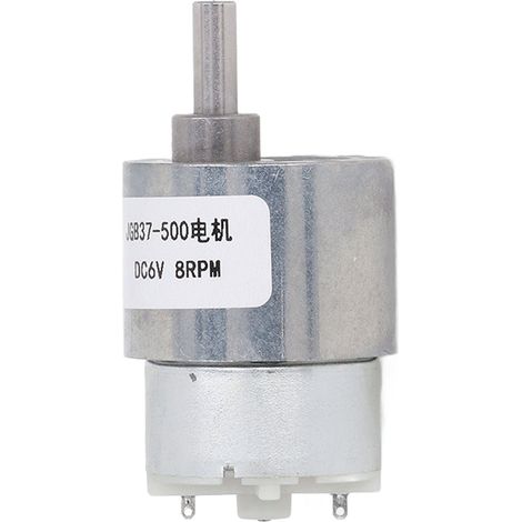 Moteur à engrenages JGB37-500, courant continu 6V, 8 tours/minute, réducteur haute précision (1/5)