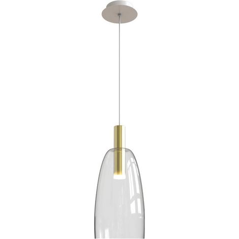Suspension Luminaire LED D140 5W Or Mat ZAMBELIS - Blanc chaud - 3000K (1/2)