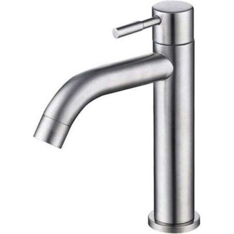 [JAMAIS UTILISÉ] Robinet, eau froide uniquement, bec courbé, avec tuyau antidéflagrant de 80 cm (1/4)