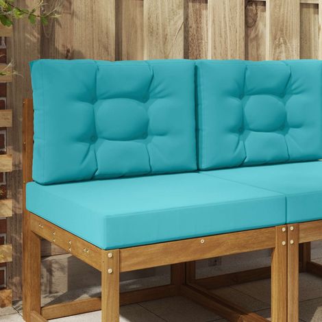 vidaXL Coussin de canapé d'extérieur Polyester Turquoise 60 x 60 cm (1/5)