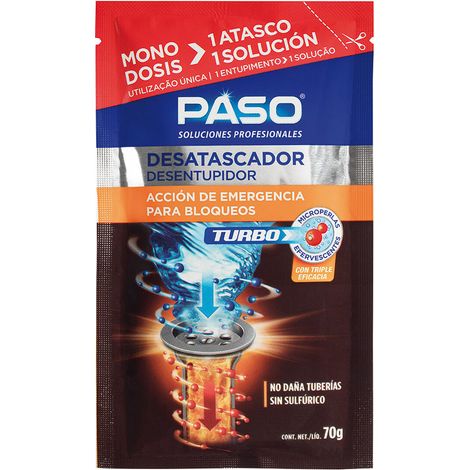 Detergente scarico Paso turbo monodosis azione rapida gel 70g