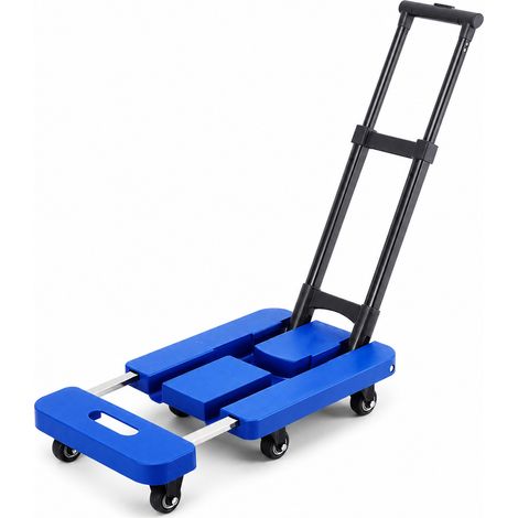 Carrello pieghevole portatile per spesa e bagagli blu 31 cm (1/5)