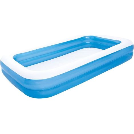 Aufblasbares PVC-Poolbecken für Kinder und Kleinkinder – 1,2 Meter großes, zweistöckiges, blau-weißes aufblasbares Poolbecken (1/5)