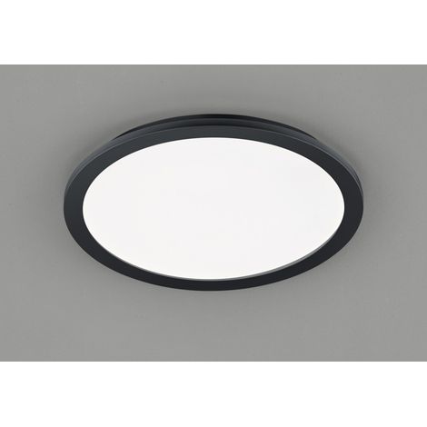 Camillus Runde Deckenleuchte Led Dimmbar Schwarz IP44 Ø40 cm Trio Lighting