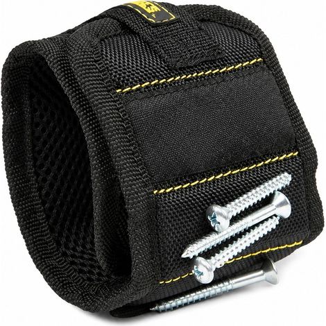 Bracelet magnétique ajustable pour vis et clous, aimant puissant, textile respirant, 34 cm (1/3)