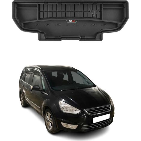 Tapis de Coffre 3D TPE Premium Compatible avec Ford Galaxy II 2006-2015 - Bac de Protection de Coffre Intérieur antidérapant Revêtement de Coffre Bords Hauts pour Voiture Noir