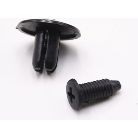 Clip con tornillo 8 mm de plástico, sujeción rápida para parachoques de coche (1/5)