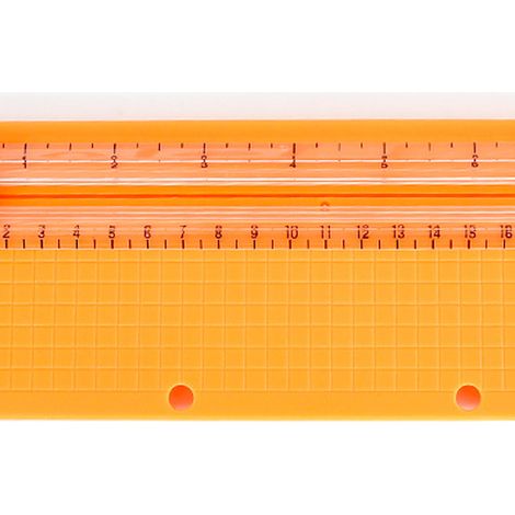 Coupe-papier A4, mini coupe-photos pliable et pratique pour étudiants, orange (1/3)