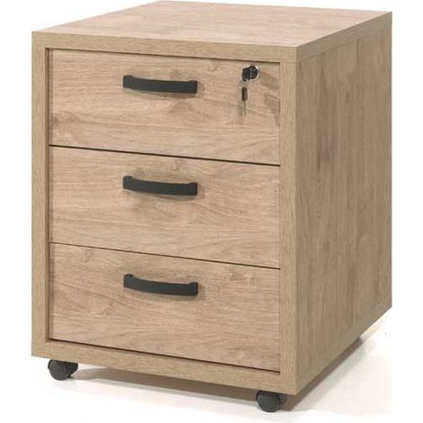 Caisson de bureau contemporain chêne doré Balto