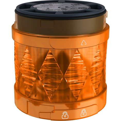Unidad LED iluminada HARMONY XVU Ø 60 mm naranja IP65 24 V AC/DC parpadeante 0,9 W (1/5)