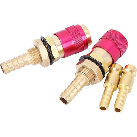 2 connecteurs rapides pour pistolet de soudage refroidi à l'eau, 8 mm (1/5)
