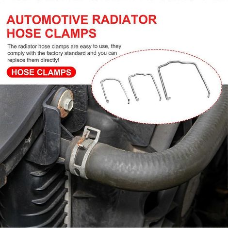 Collier de serrage à ressort en forme de fer à cheval pour durite de radiateur 154 23 Compatible avec BMW E39 E38 E60 E90 745Li X5 E46 325i 328i M3 540i 740i (1/5)