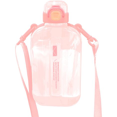 Flache 750-ml-Sportwasserflasche mit Messskala, großes Fassungsvermögen für Outdoor-Aktivitäten und das Büro (1/5)