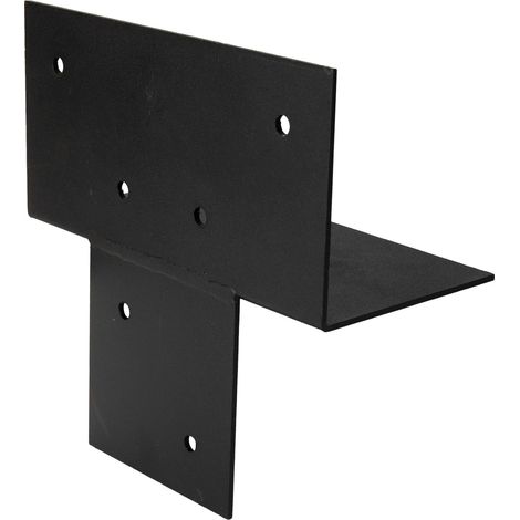 Wovar – Rallonge de pergola noire pour poteaux 12 x 12 cm – Extension 115 x 115 mm – Fixation avec tirefonds M8 – Assemblage esthétique et solide (1/4)