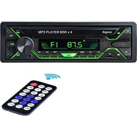 Bluetooth-Autoradio 240W 1 DIN Universal-Freisprecheinrichtung FM-Autoradio mit Fernbedienung, MP3-Player mit [75]