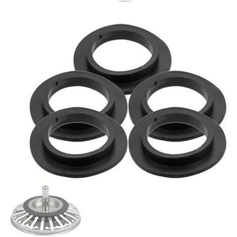 Pack of 5 seals for bathtub drain, sink, bathroom sink, lip seal, rubber seal for basket filter.. (1/5)