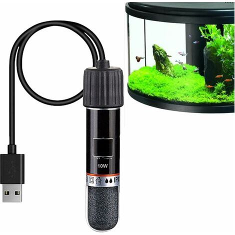 Mini Chauffe-Aquarium Thermostat 10W USB Tige Rechargeable pour Chauffage Outil de Chauffage Peu encombrant pour Aquarium et Petits Aquariums (1/5)
