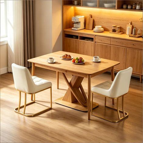Fauteuil de maquillage, chaise de bistrot, siège capitonné, chaise d'appoint pour salon, chaise de travail, chaise d'accueil (lot de 2 pièces) (1/5)