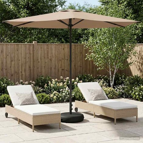 Paraguas de Jardín con Base 270 x 270 cm Poliéster Rectangular