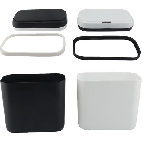 2 pièces poubelle intelligente 15L capteur mouvement automatique couvercle IPX5 cuisine (1/5)