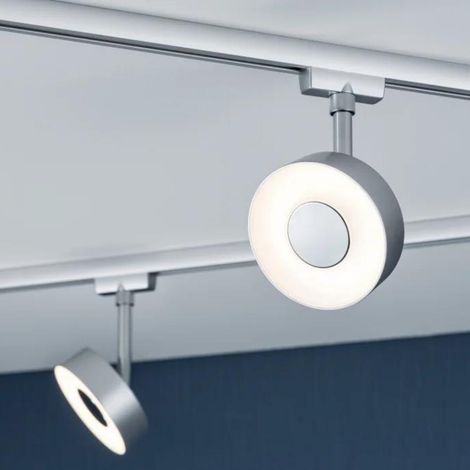 Paulmann URail LED Einzelspot Circle chrom matt 9,8 x 15,4 cm warmweiß Deckenlampen (1/5)