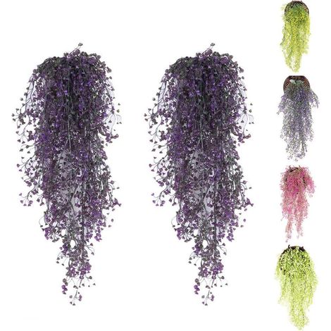 2 plants de vignes suspendues artificielles extérieur faux vignes suspendues Garland (violet) (1/5)