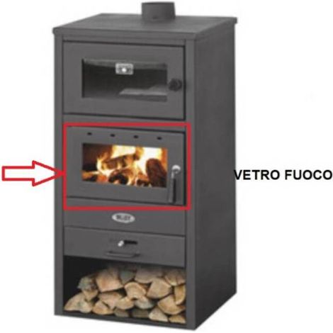 R VETRO FUOCO X STUFA LEGNA C/FORNO MOD. BLIST BR