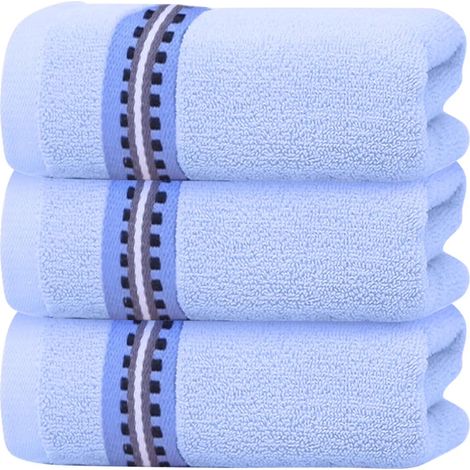 3er-Set gestreifte Strandtücher aus Baumwolle – EINNENFFER – Ultra-saugfähig, weich und elegant, perfekt für Strand, Pool und Badezimmer (1/5)