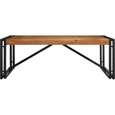 Maison Exclusive - Tavolino Salotto 100x100x35 cm Legno Massello di Acacia (1/5)
