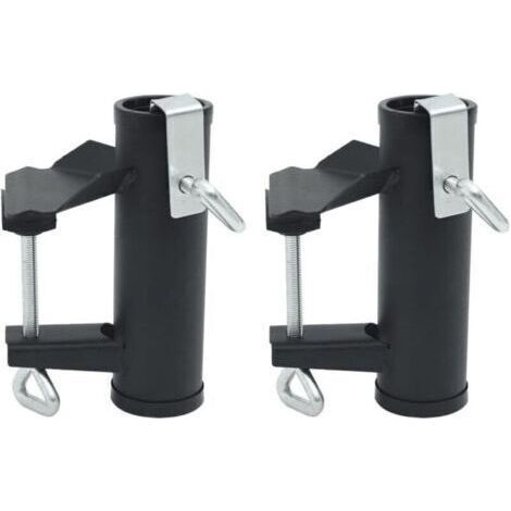 Parasol Clips for Balcony 2 pcs 25-38 mm Steel, Accessories for parasols & shade sails, 0.82KG-4003383 (1/4)