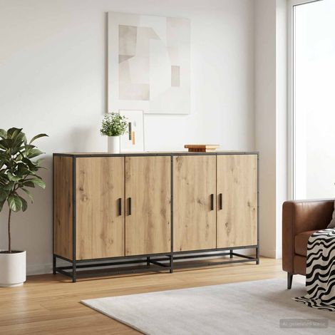 Aparador Roble artisan 134 x 35 x 76 cm Madera de ingeniería (1/4)