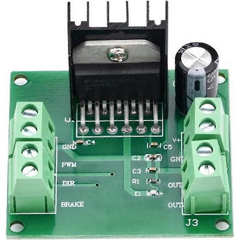 Module de commande de moteur CC LMD18200T, vitesse réglable PWM, 3 A, 75 W, compatible Arduino (marche avant/arrière). (1/5)