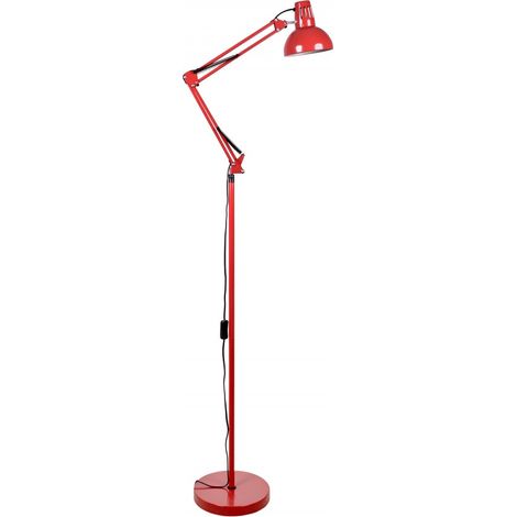 AKUNADECOR Lampada De Lampada da terra De La Serie Arquitect Articolata Finitura Rossa (1/3)