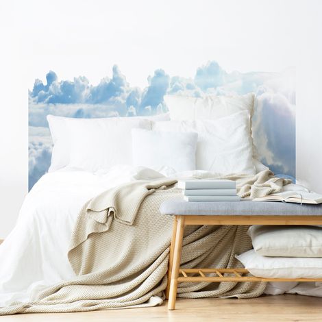 Papier peint tête de lit, pré-encollé, nuages, ciel bleu, 83 cm X 160 cm (1/5)